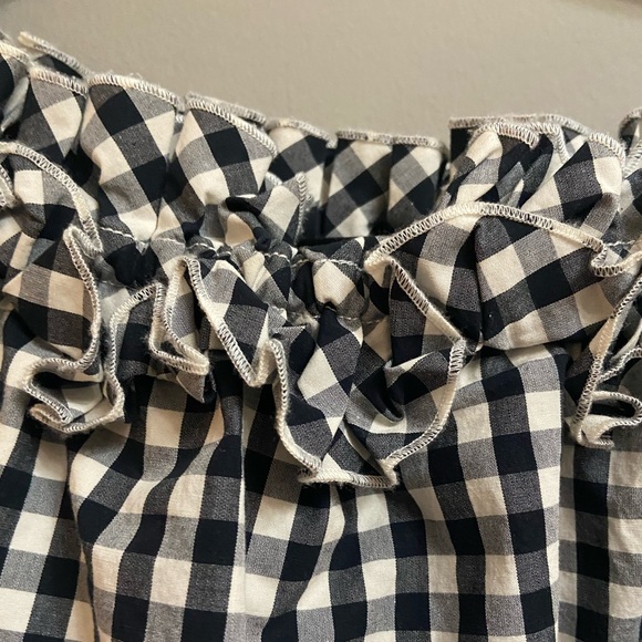 Vineyard Vines Gingham Off The Shoulder Dress, Size Medium - Picture 4 of 10